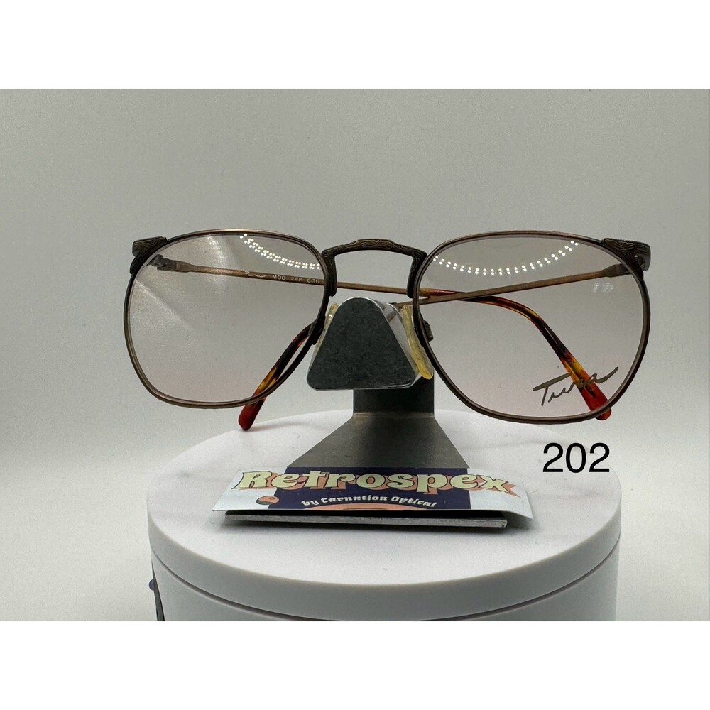 True Vintage Eyeglasses NOS Preppy Metal Original Demo Lens Tura 268 Brown